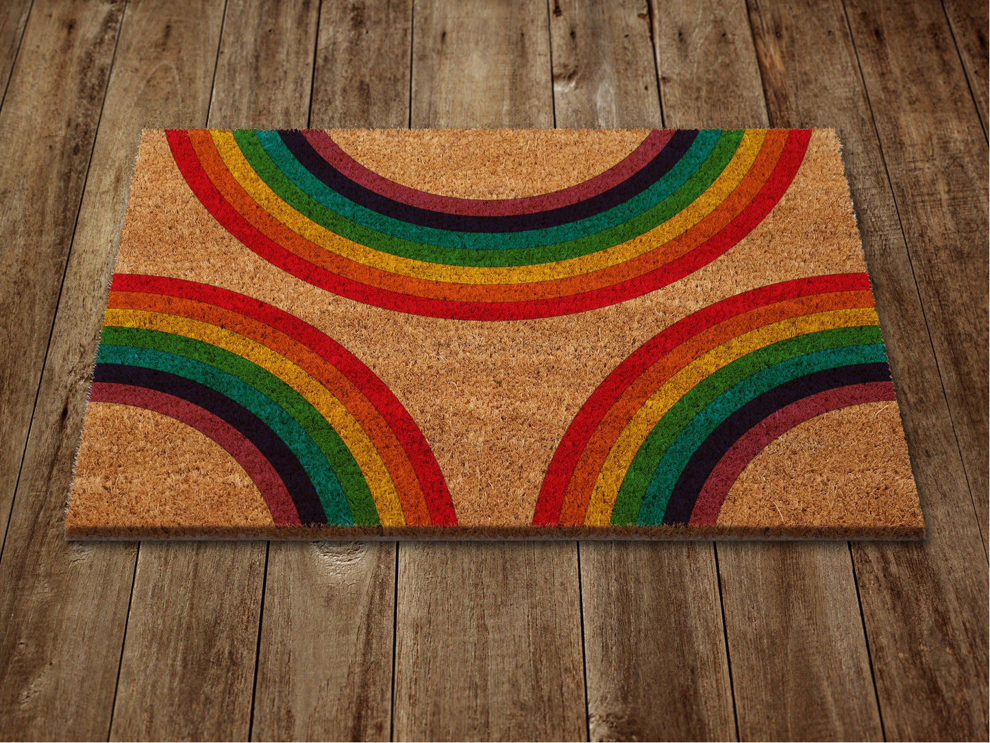 Rainbow Everywhere Door Mat, Rainbow Coir Door Mats, Couples Funny Rainbow Doormat, Welcome Rainbow Outdoor Mat