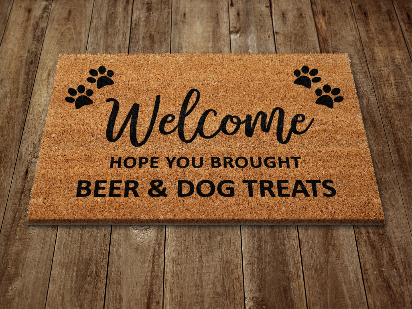 Beer and Dog Treats Mat, Beer Door Mats, Funny Doormat, Welcome Mats