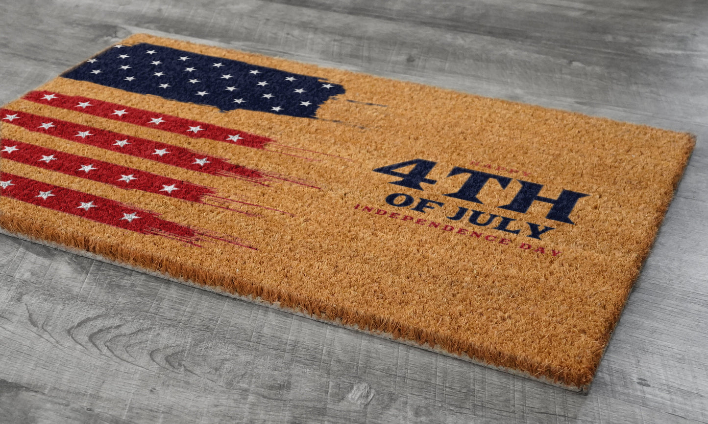 USA Flag 4th of July Door Mat, Patriotic Door Mats, Funny Doormat, Welcome Mats
