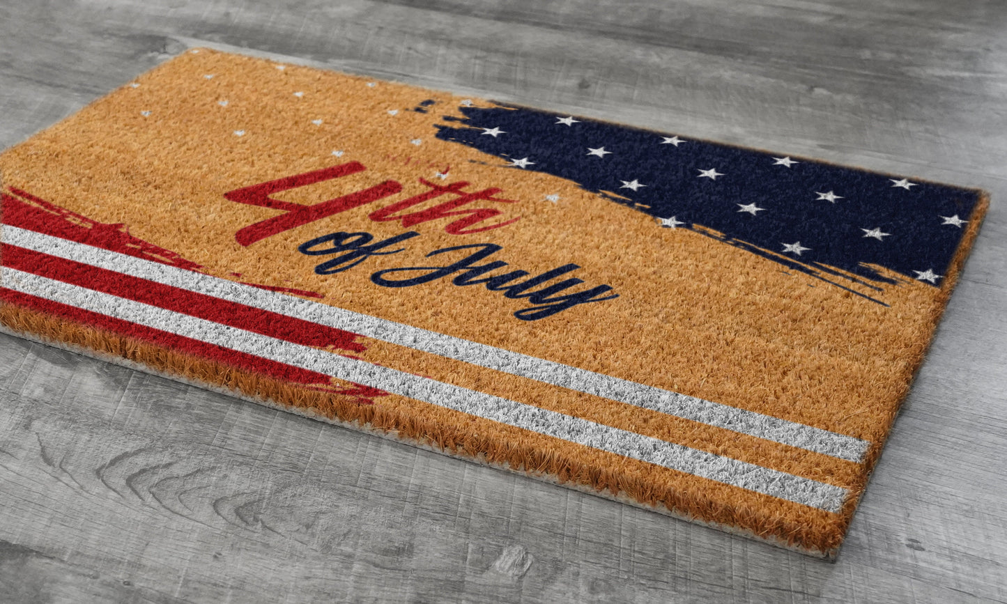 USA 4th of July Door Mat, USA Flag Patriotic Door Mats, Funny Doormat, Welcome Mats