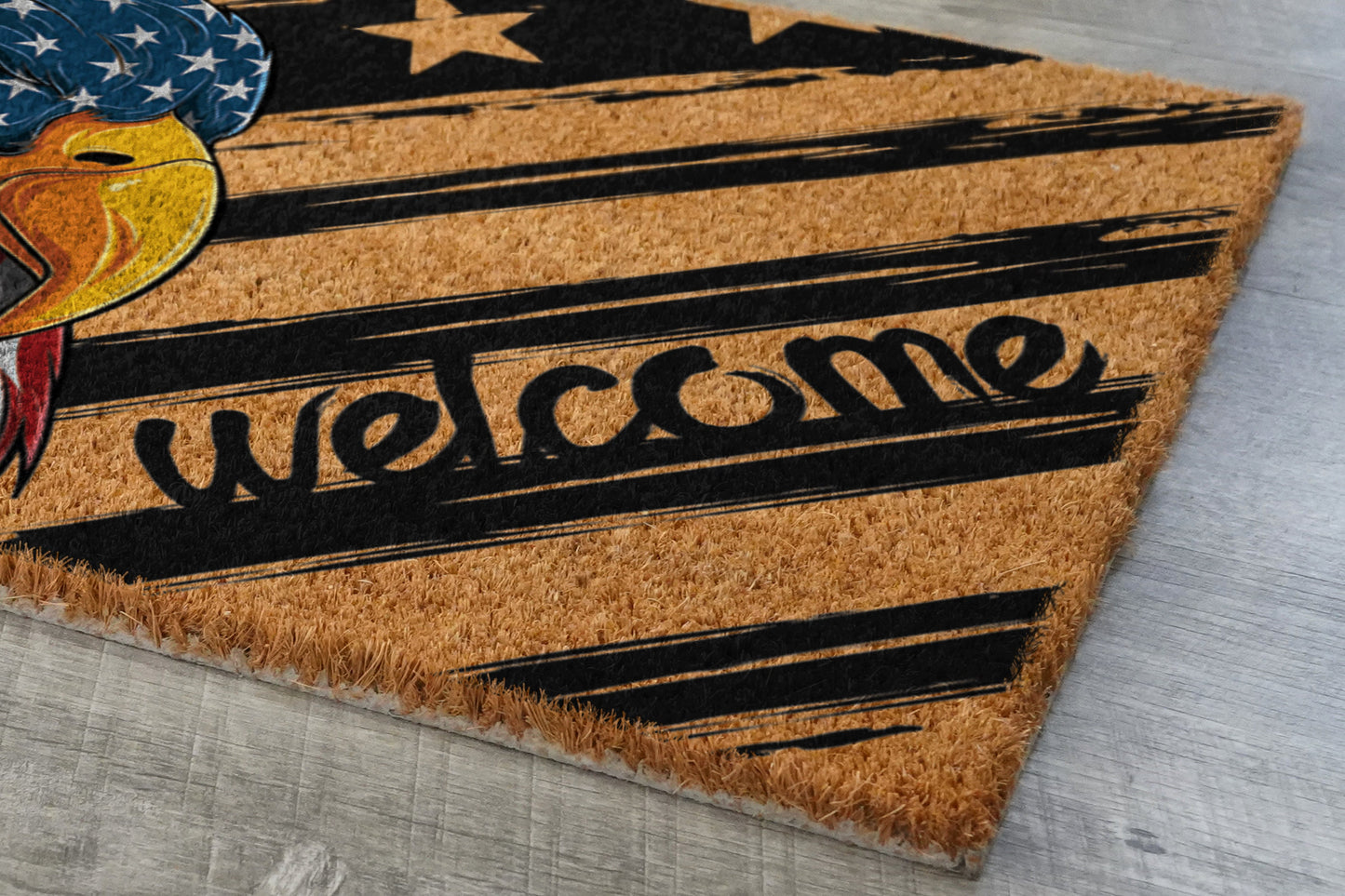 USA Flag American Eagle Patriotic Door Mats, Funny Doormat, USA Flag Welcome Mats