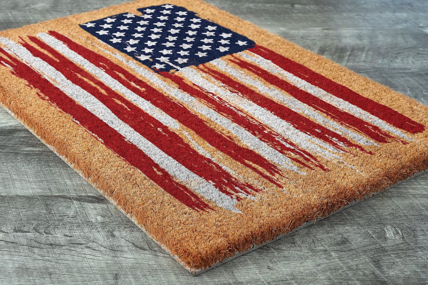 USA Flag Patriotic Door Mats, Funny Doormat, USA Flag Welcome Mats, US Flag Coir Doormat