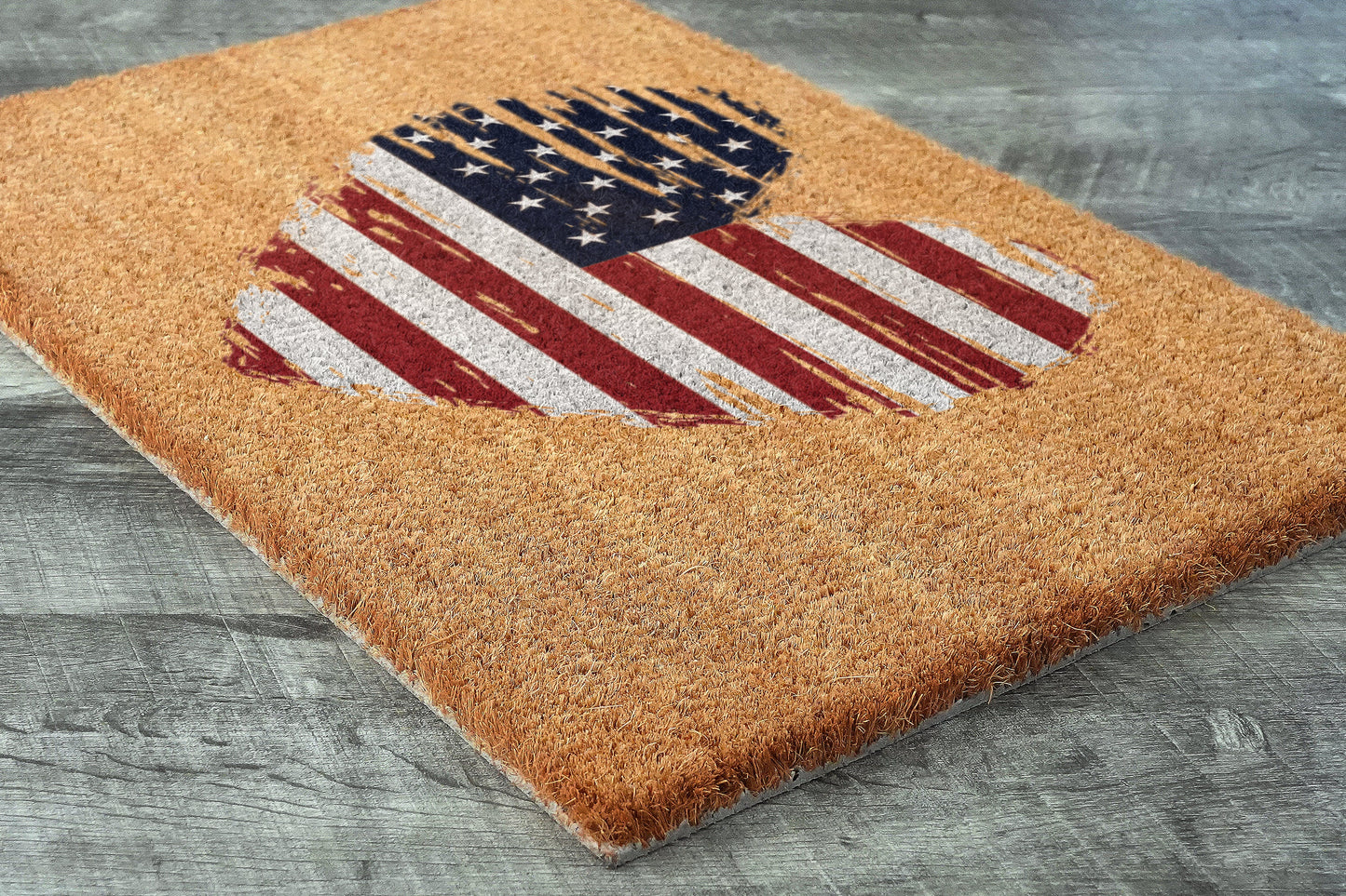USA Flag Hearth, Patriotic Door Mats, Funny Doormat, USA Flag Welcome Mats, US Flag Coir Doormat