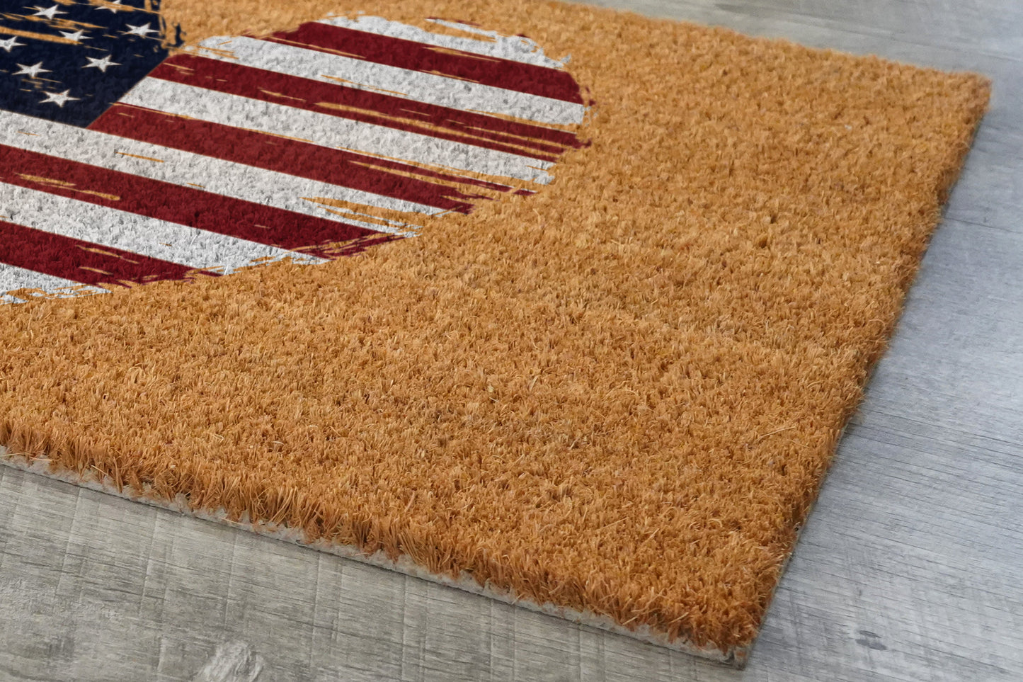 USA Flag Hearth, Patriotic Door Mats, Funny Doormat, USA Flag Welcome Mats, US Flag Coir Doormat