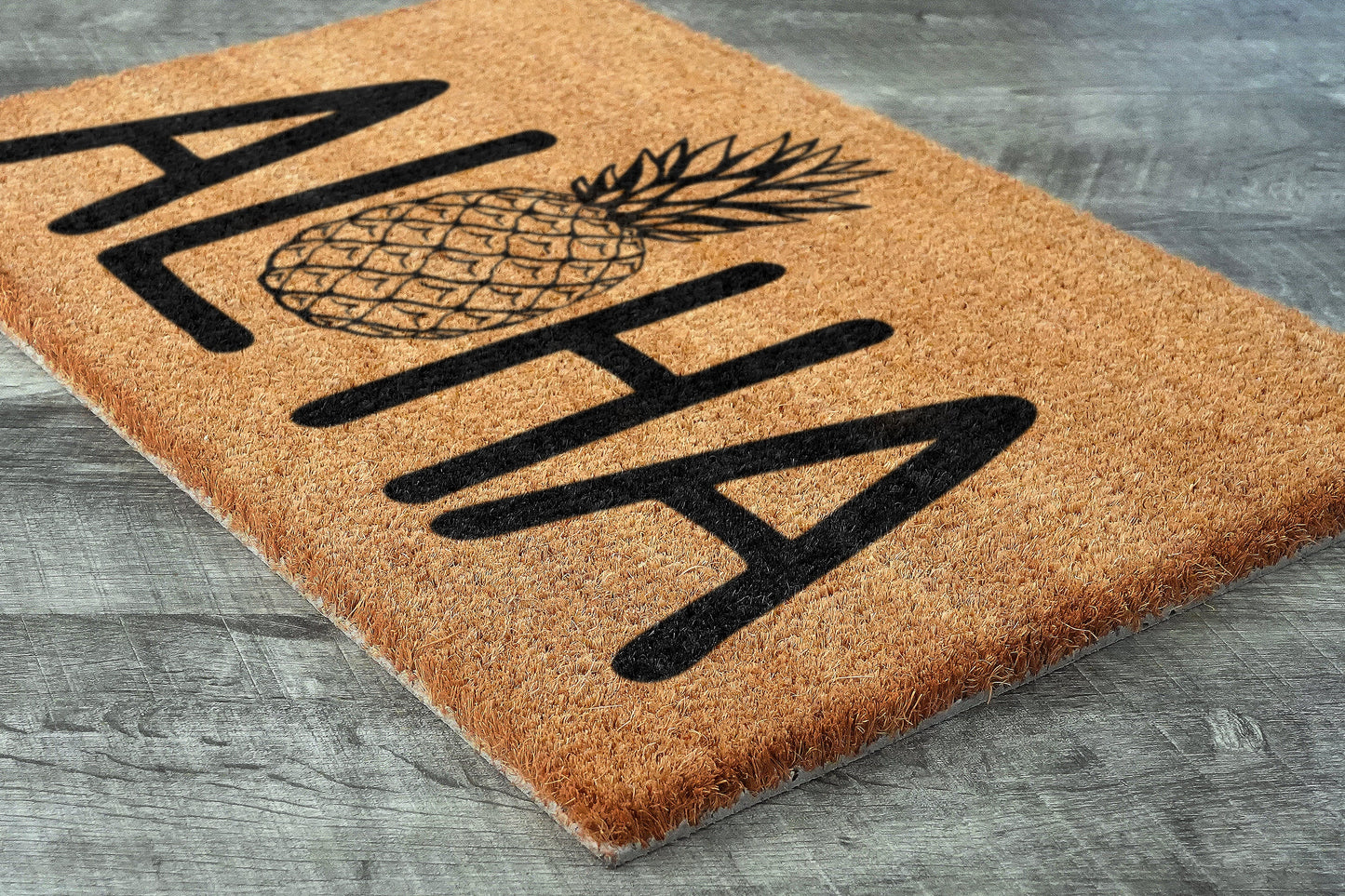 Aloha Pineapple Sumer Doormat, Aloha Welcome Doormats, Aloha Doormats, Aloha Mats, Welcome Aloha Funny Door Mats