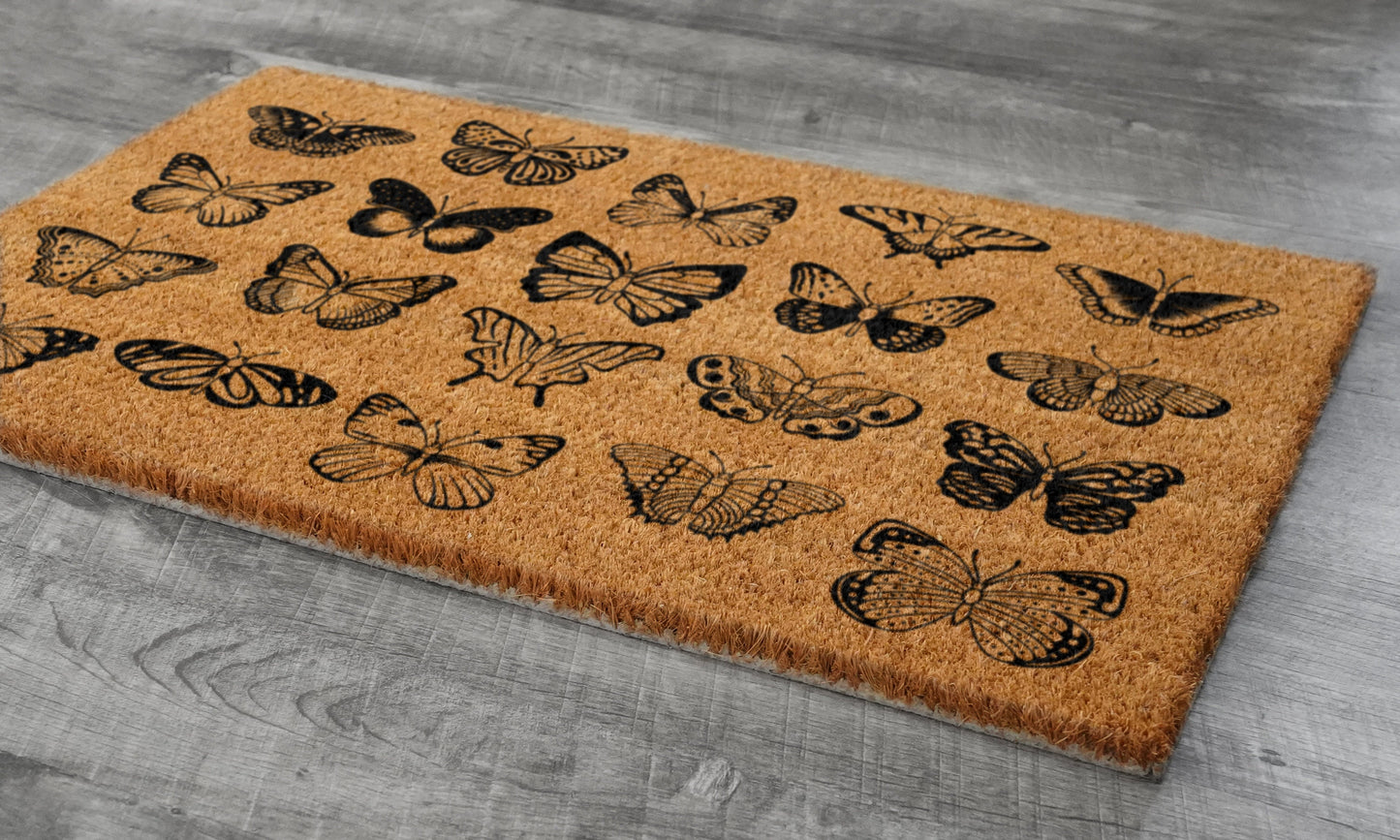 Butterflies Doormat, Welcome Doormats, Butterfly Outdoor Doormats, Butterflies Coir Mats, Welcome Funny Door Mats