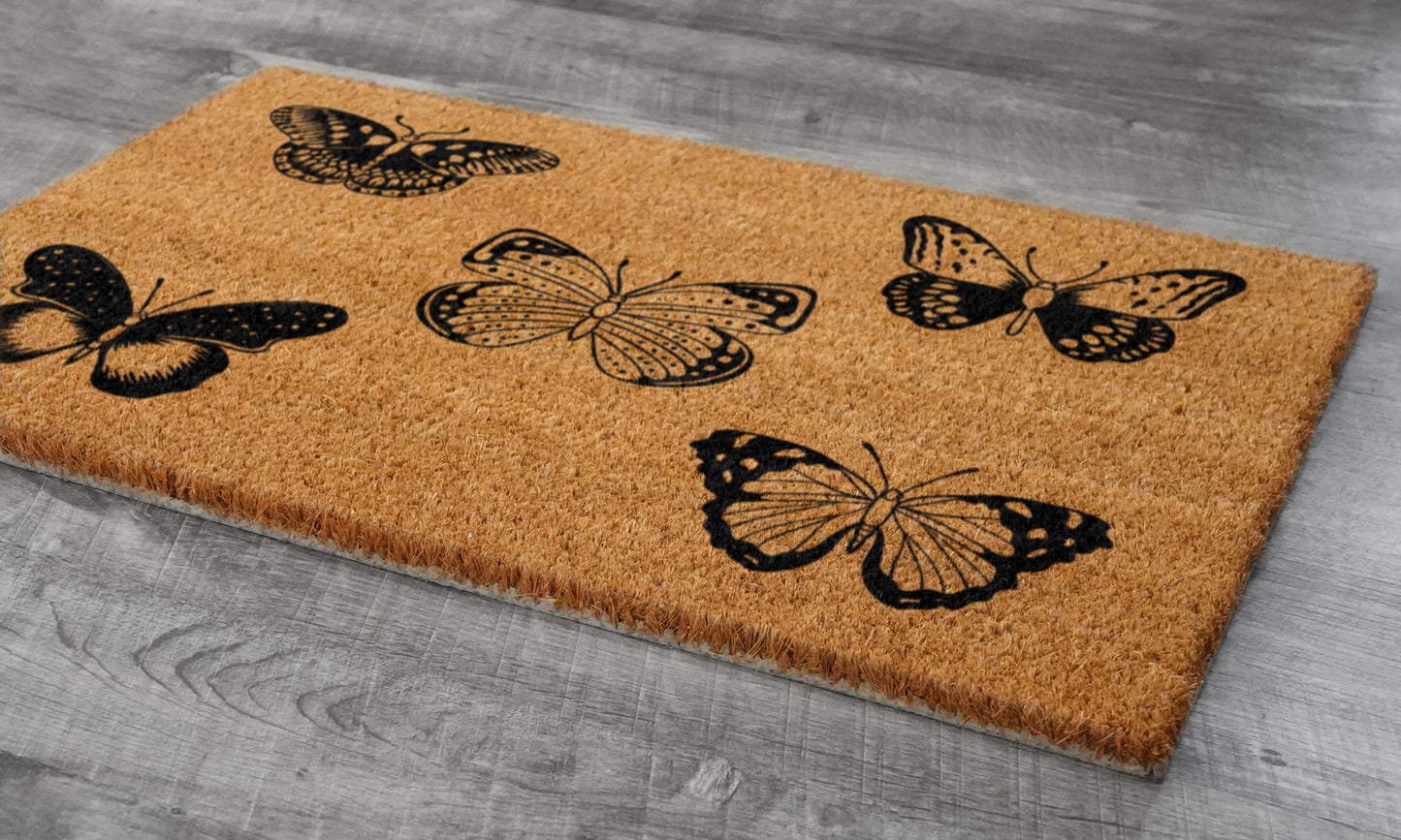 Butterfly Doormat, Welcome Doormats, Butterflies Outdoor Doormats, Butterfly Coir Mats, Welcome Funny Door Mats