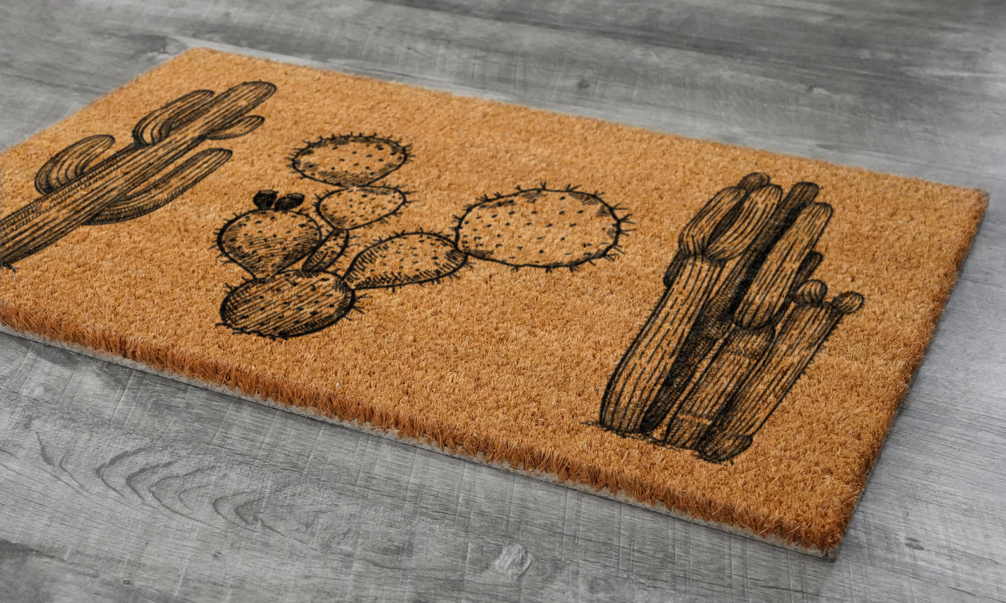 Dessert Cactus Doormat, Welcome Doormats, Cactuses Doormats, Cactus Coir Mats, Welcome Funny Door Mats