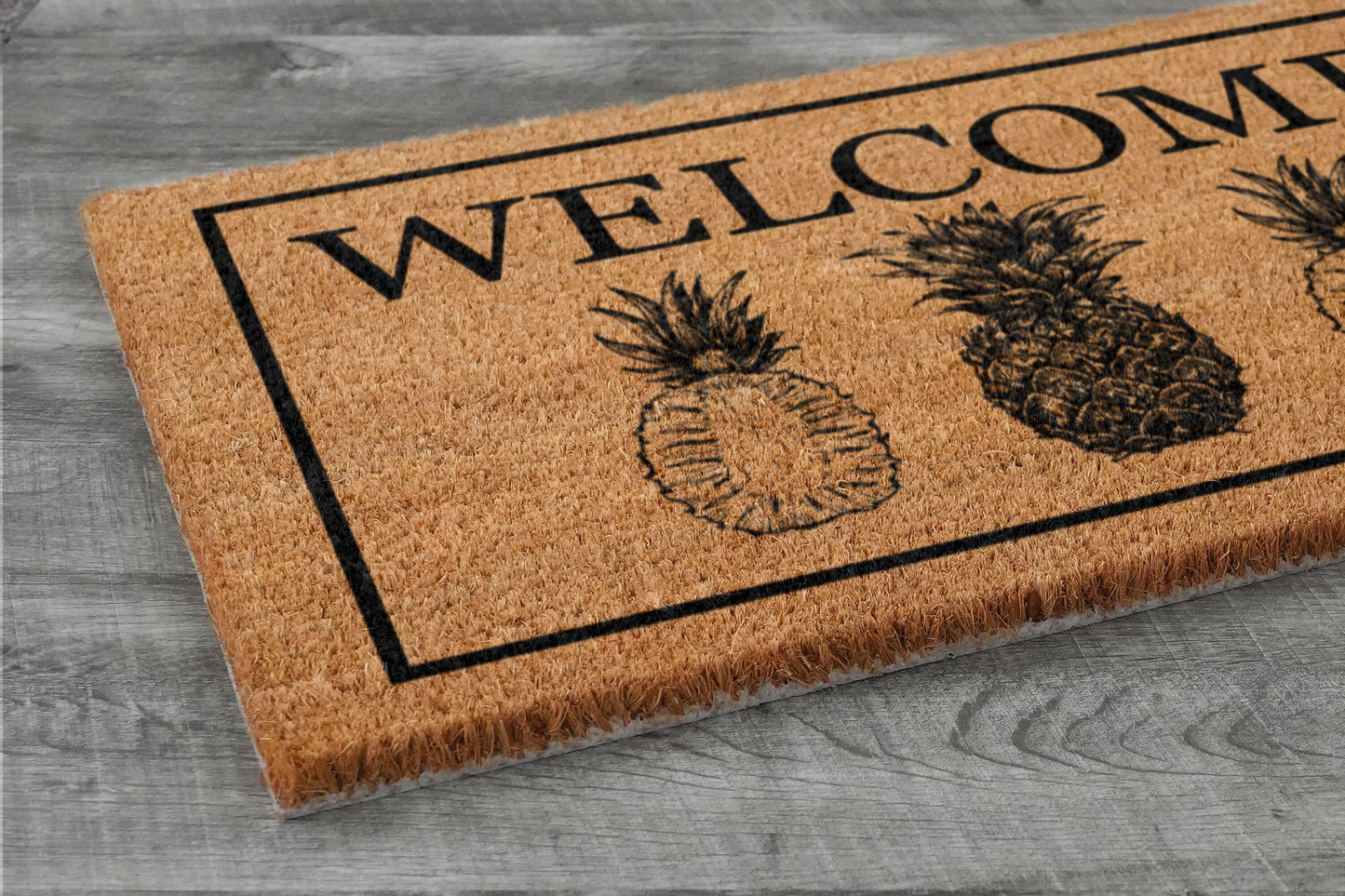 Welcome Pineapples Door Mat, Pineapples Welcome Pineapple Coir Door Mats, Pineapple Funny Doormat, Welcome Outdoor Mat