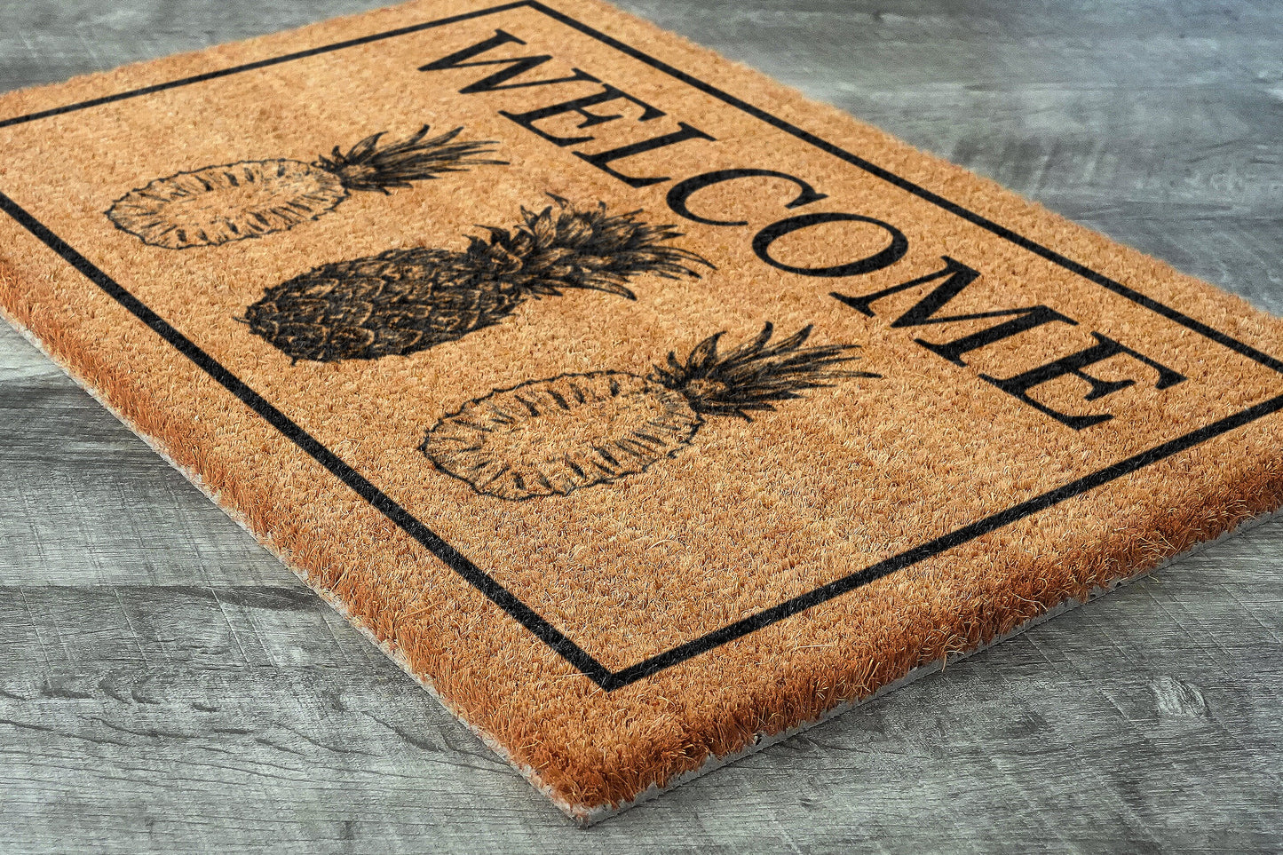 Welcome Pineapples Door Mat, Pineapples Welcome Pineapple Coir Door Mats, Pineapple Funny Doormat, Welcome Outdoor Mat