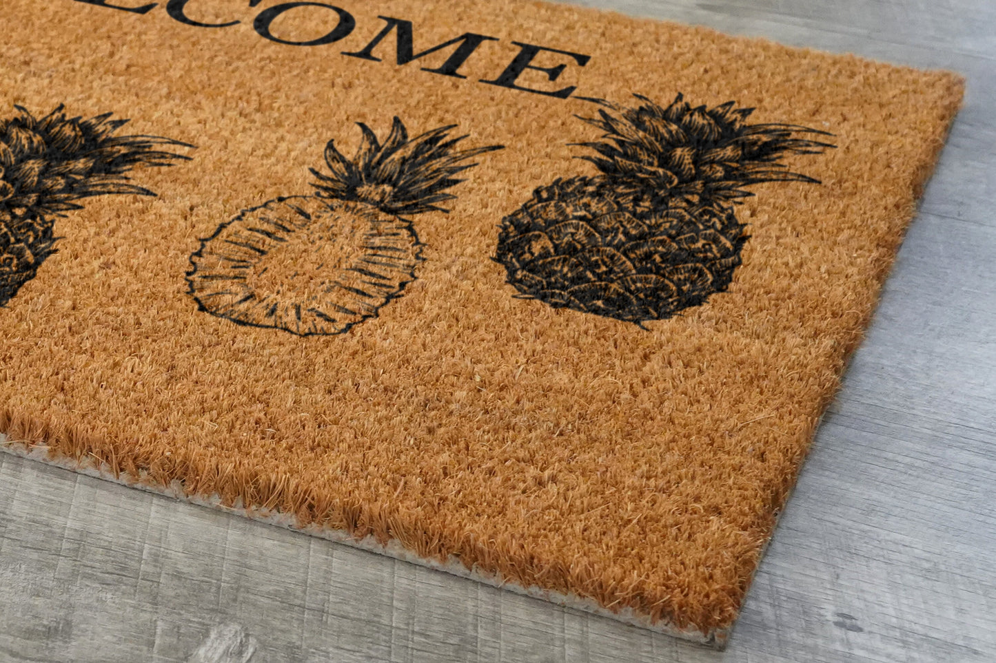 Welcome Pineapples Door Mat, Pineapples Welcome Coir Door Mats, Pineapple Funny Doormat, Welcome Pineapple Outdoor Mat