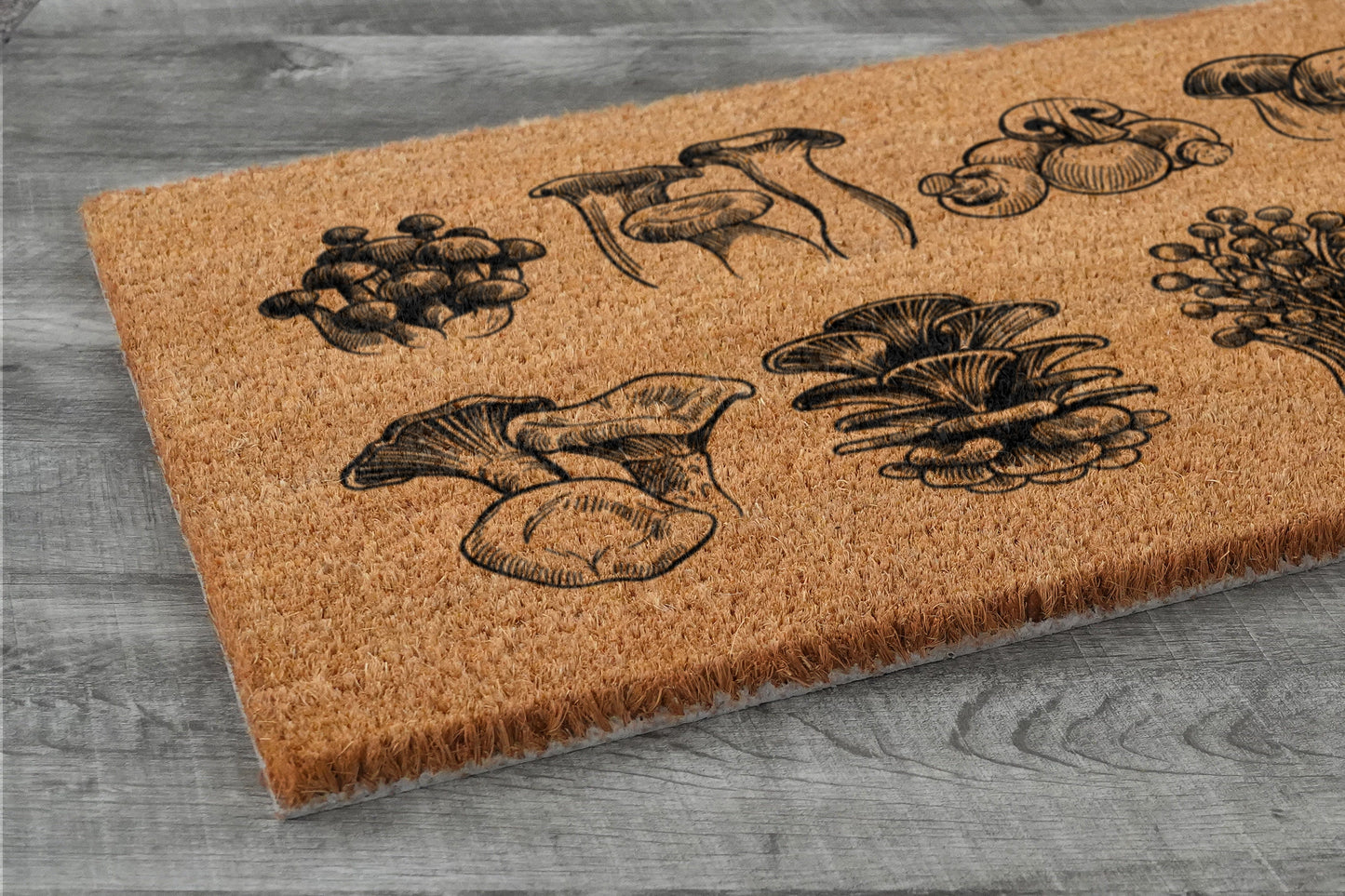 Mushroom Door Mats, Hello Mushrooms Welcome Coir Door Mats, Mushroom Funny Doormat, Hello Outdoor Coir Mat