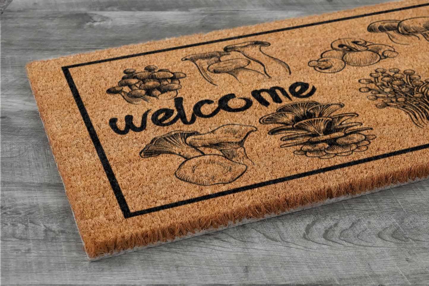 Welcome Mushroom Door Mats, Mushrooms Welcome Coir Door Mats, Mushroom Funny Doormat, Welcome Outdoor Coir Mat