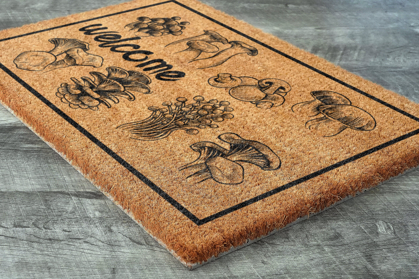 Welcome Mushroom Door Mats, Mushrooms Welcome Coir Door Mats, Mushroom Funny Doormat, Welcome Outdoor Coir Mat