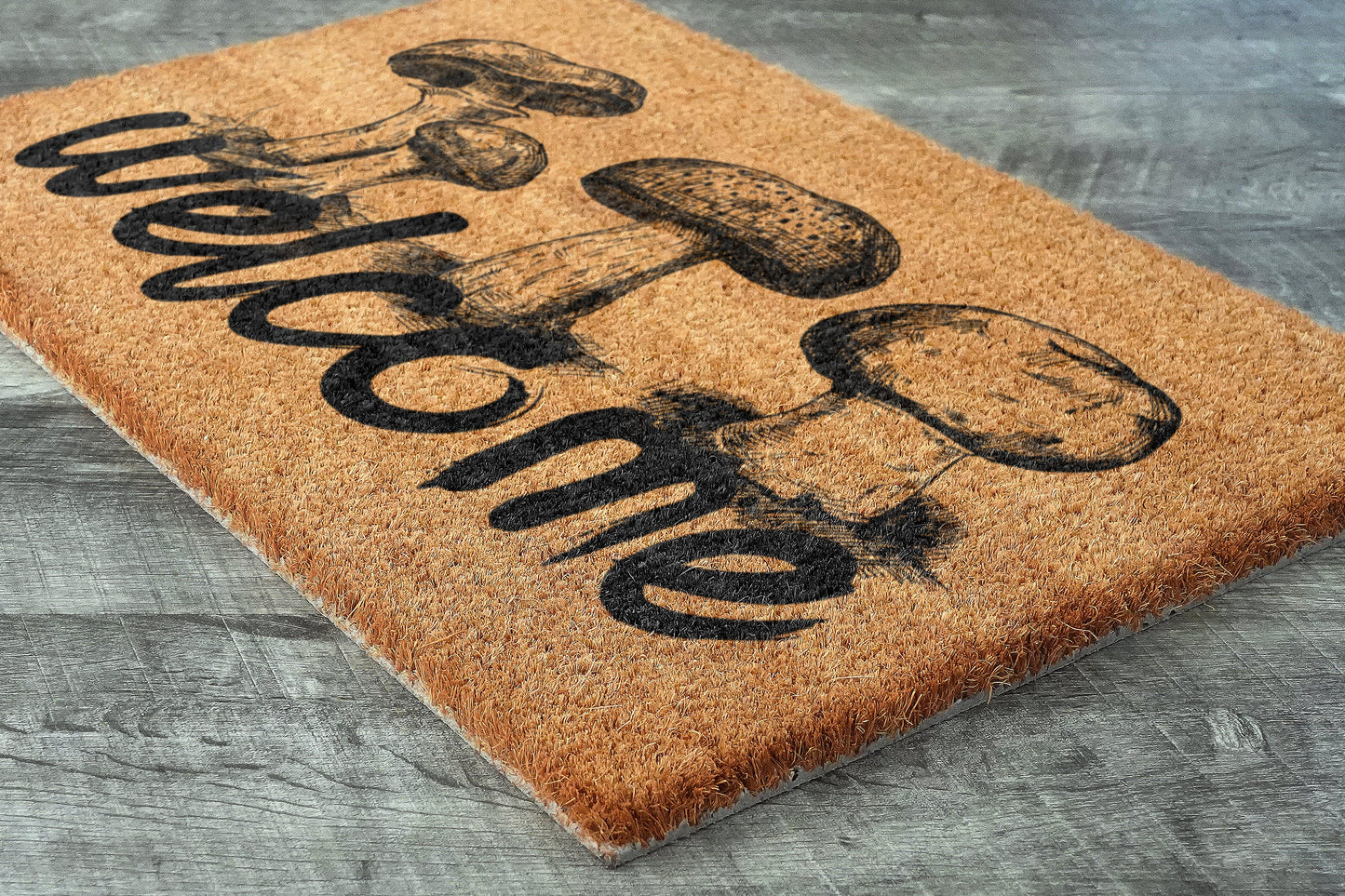 Mushroom Welcome Door Mats, Mushrooms Welcome Coir Door Mats, Mushroom Funny Doormat, Mushroom Welcome Outdoor Coir Mat