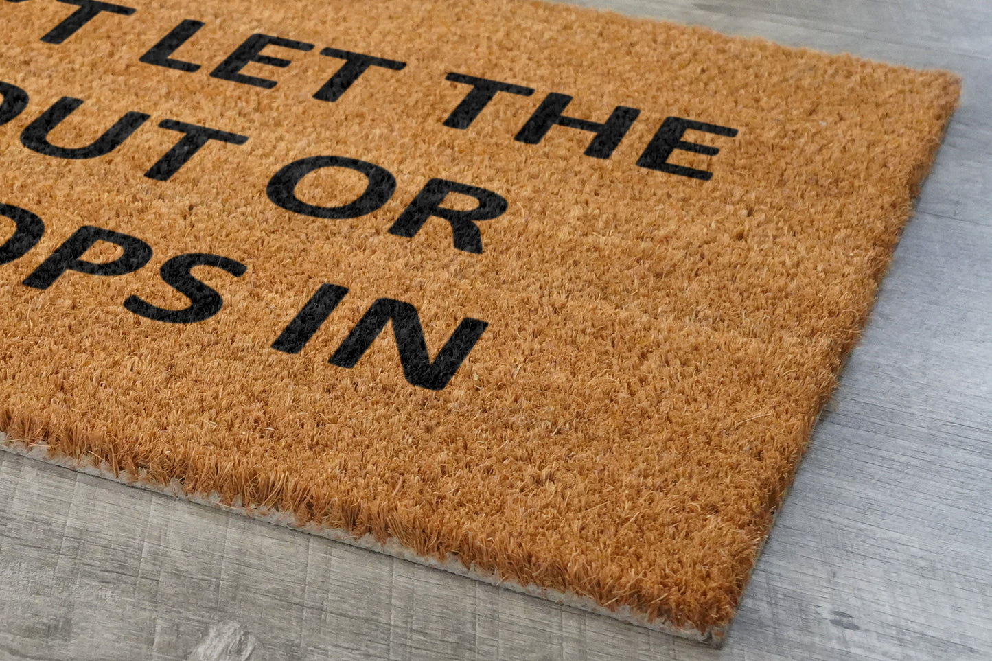 Dont Let The AC Out or The Cops In Mat, Spring Door Mats, Funny Doormat, Welcome Mats, Cops Door Mat