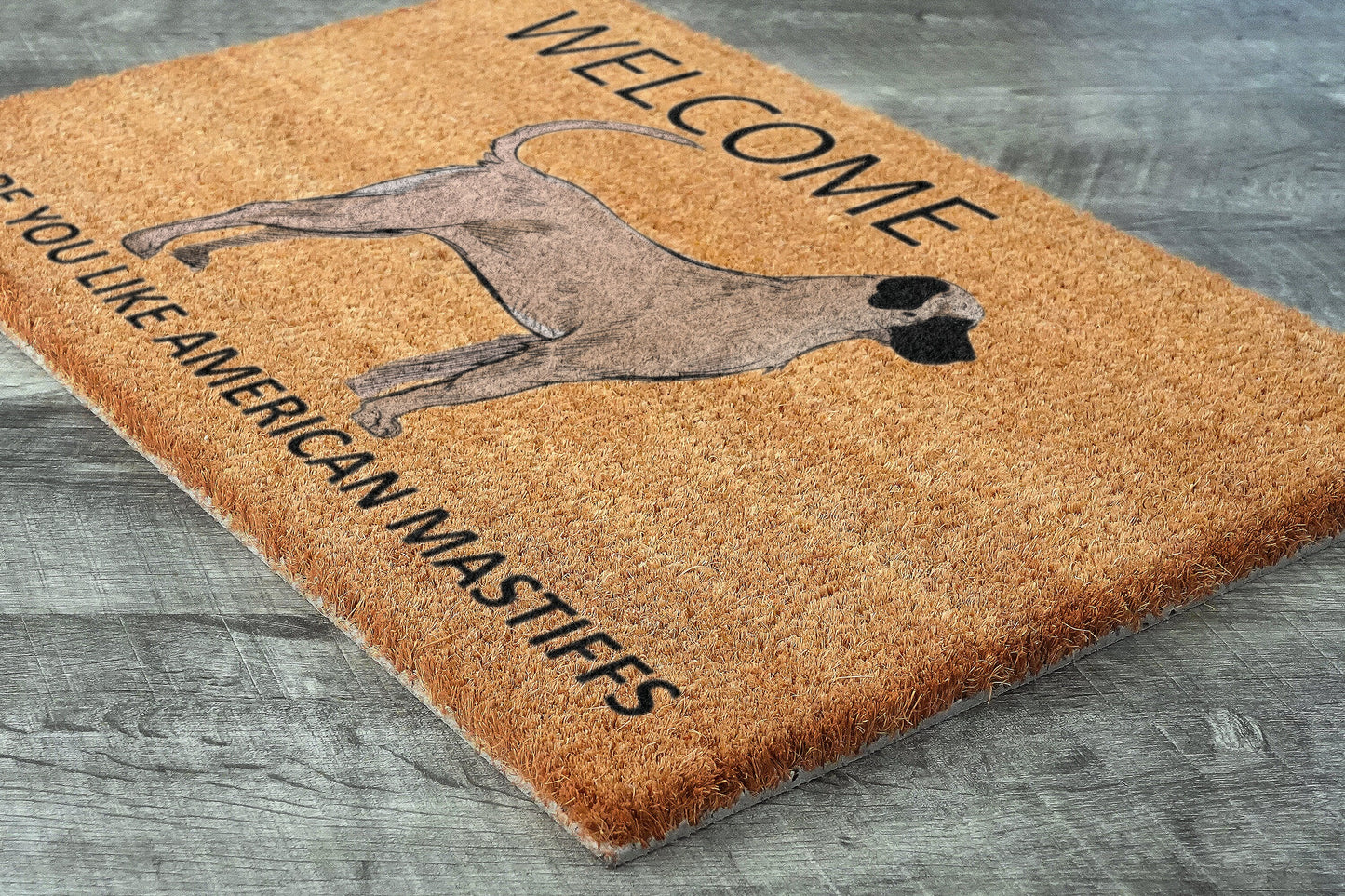 American Mastiffs Door Mat, Welcome American Mastiffs Door Mats, Hope You Like American Mastiffs Coir Door Mats, Outdoor Coir Mat