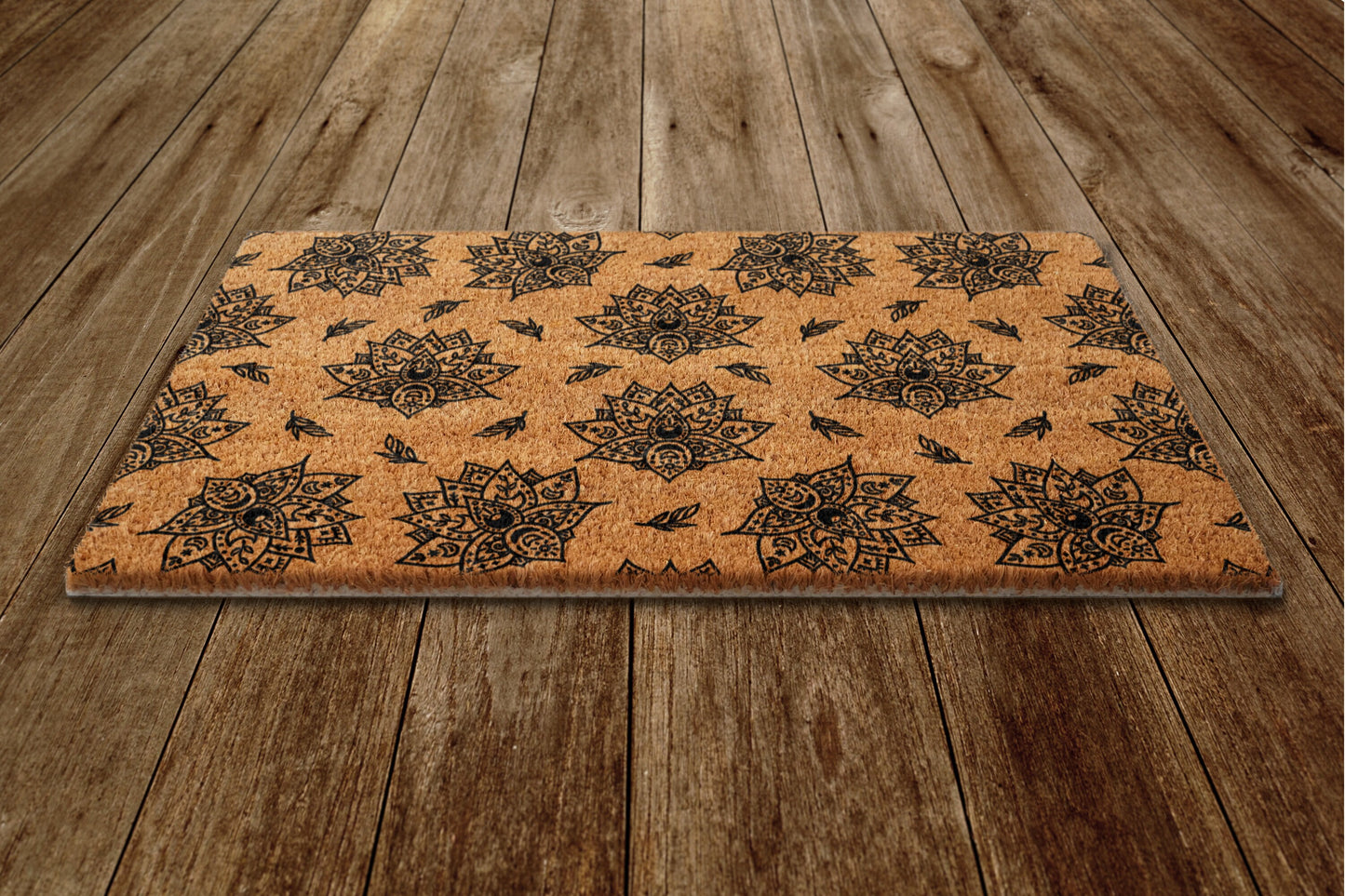 Wild Flowers Door Mat, Flowers Pattern Welcome Coir Door Mats, Funny Doormat, Welcome Outdoor Mat