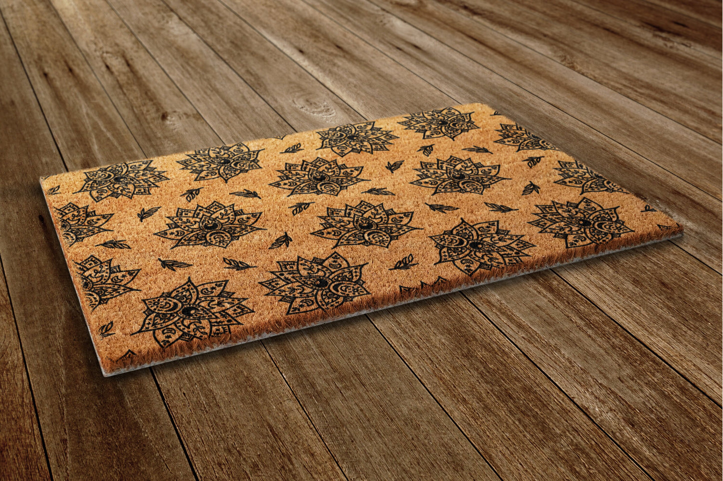 Wild Flowers Door Mat, Flowers Pattern Welcome Coir Door Mats, Funny Doormat, Welcome Outdoor Mat