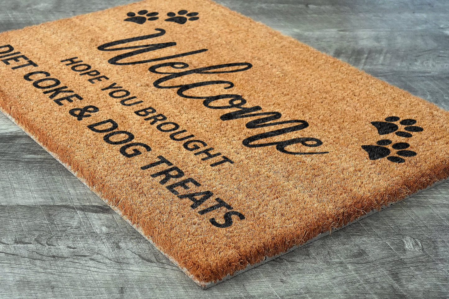 Diet Coke and Dog Treats Mat, Winer Door Mats, Funny Wine Doormat, Welcome Mats