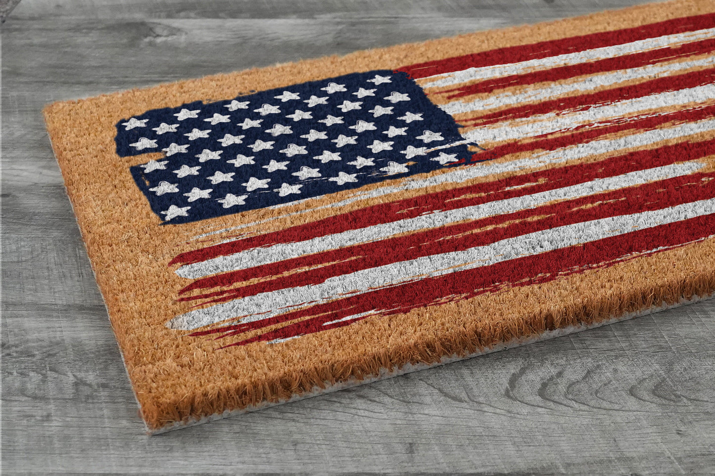 USA Flag Patriotic Door Mats, Funny Doormat, USA Flag Welcome Mats, US Flag Coir Doormat
