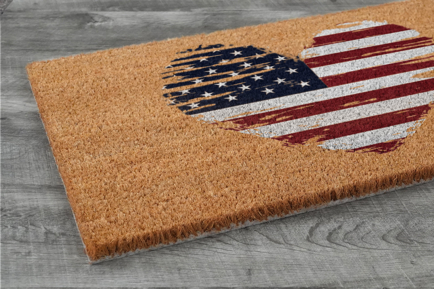 USA Flag Hearth, Patriotic Door Mats, Funny Doormat, USA Flag Welcome Mats, US Flag Coir Doormat