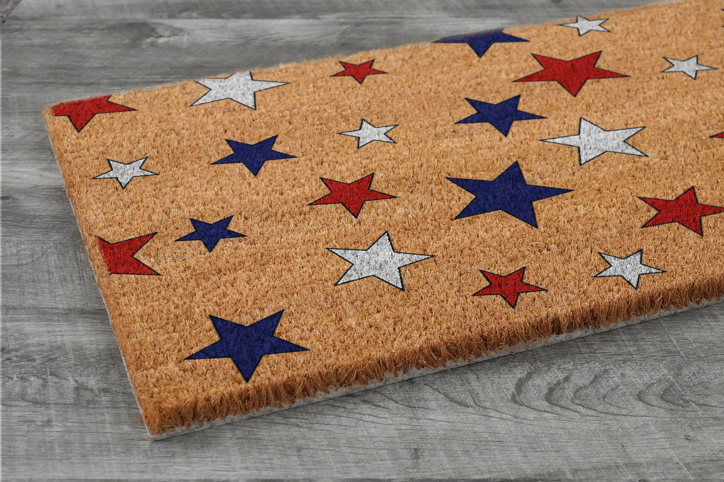 Welcome Falling Stars Doormat, USA Flag Stars Mat, Patriotic Door Mats, Funny Doormat, Patriotic Flag Welcome Mats, US Flag Coir Doormat