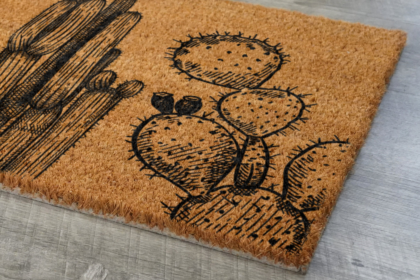 Cactus Close Up Doormat, Welcome Cactuses Doormats, Cactus Doormats, Cactus Coir Mats, Welcome Funny Cactus Door Mats