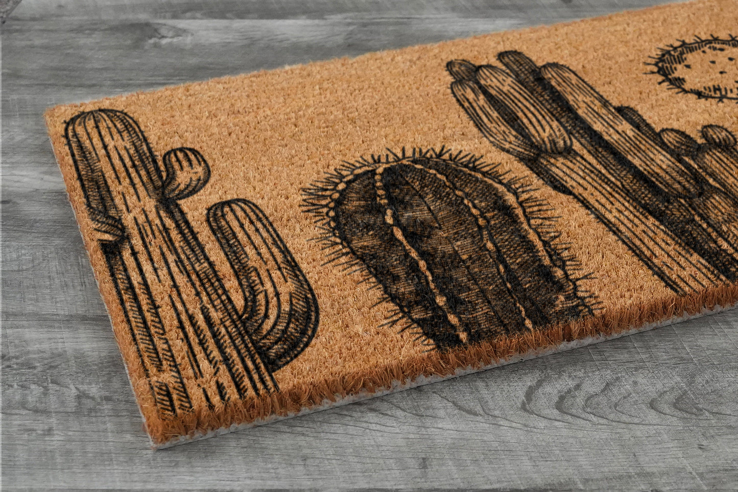 Cactus Close Up Doormat, Welcome Cactuses Doormats, Cactus Doormats, Cactus Coir Mats, Welcome Funny Cactus Door Mats