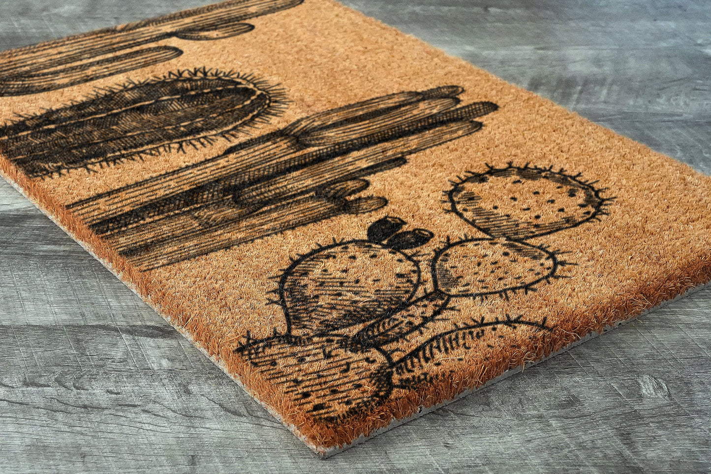 Cactus Close Up Doormat, Welcome Cactuses Doormats, Cactus Doormats, Cactus Coir Mats, Welcome Funny Cactus Door Mats