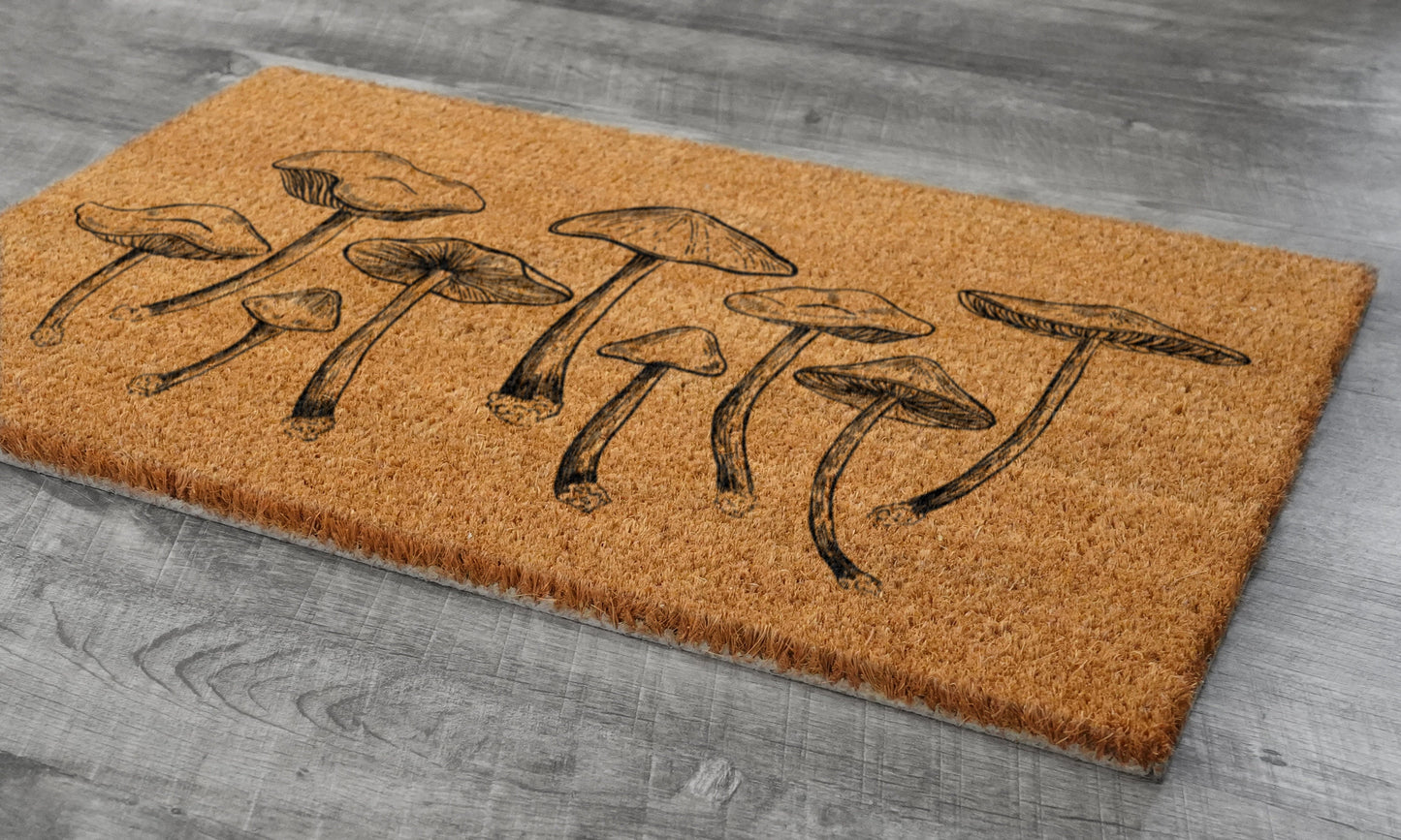 Mushroom Doormat, Welcome Mushroom Doormats, Mushrooms Doormats, Mushrooms Coir Mats, Welcome Funny Mushroom Door Mats