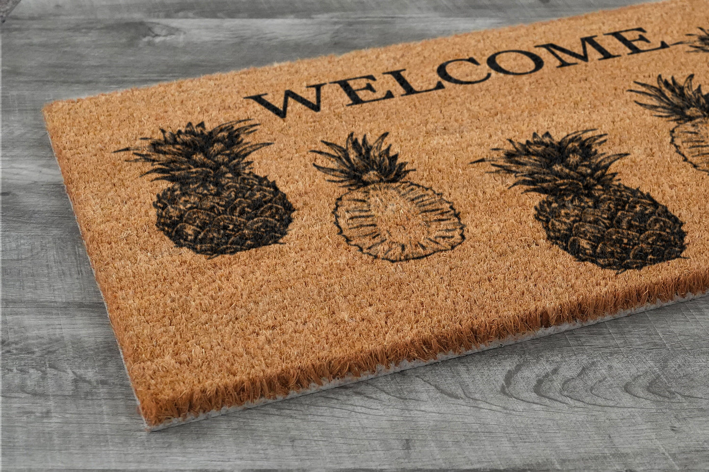 Welcome Pineapples Door Mat, Pineapples Welcome Coir Door Mats, Pineapple Funny Doormat, Welcome Pineapple Outdoor Mat