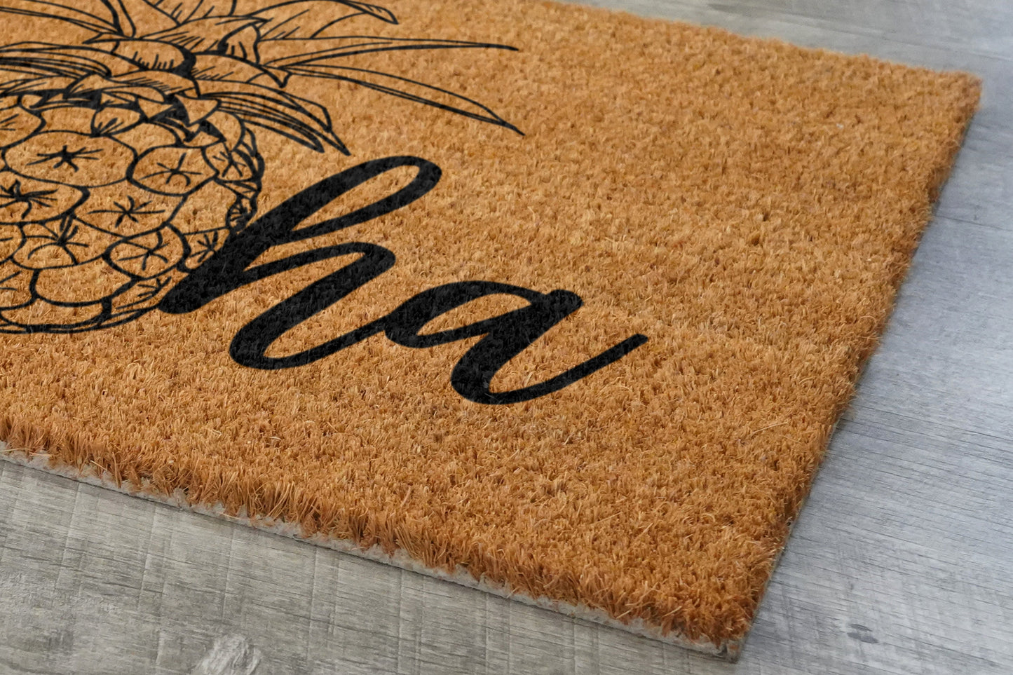 Aloha Pineapple Door Mats, Aloha Pineapples Welcome Coir Door Mats, Pineapple Funny Doormat, Aloha Pineapple Outdoor Mat