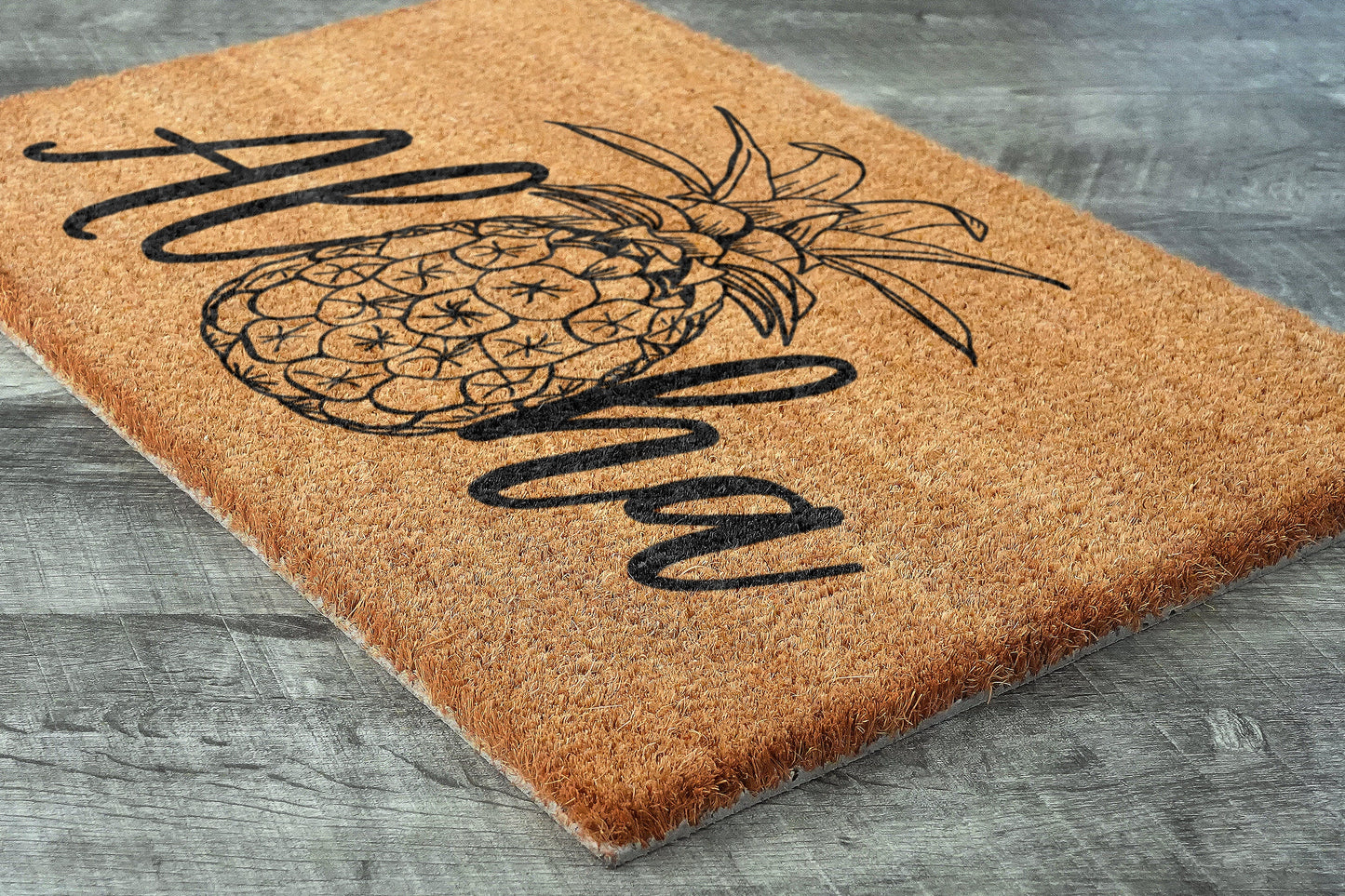 Aloha Pineapple Door Mats, Aloha Pineapples Welcome Coir Door Mats, Pineapple Funny Doormat, Aloha Pineapple Outdoor Mat