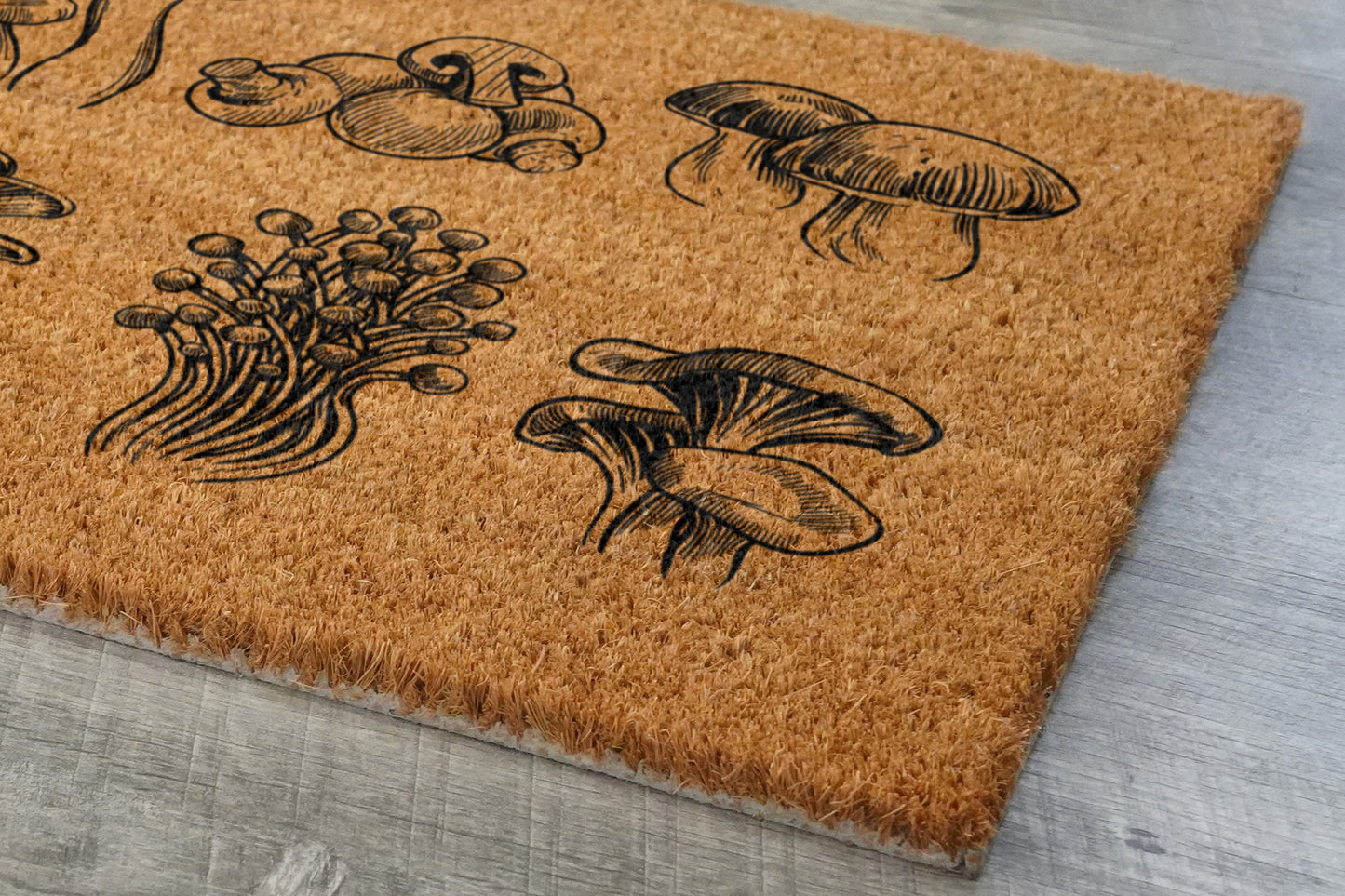 Mushroom Door Mats, Hello Mushrooms Welcome Coir Door Mats, Mushroom Funny Doormat, Hello Outdoor Coir Mat