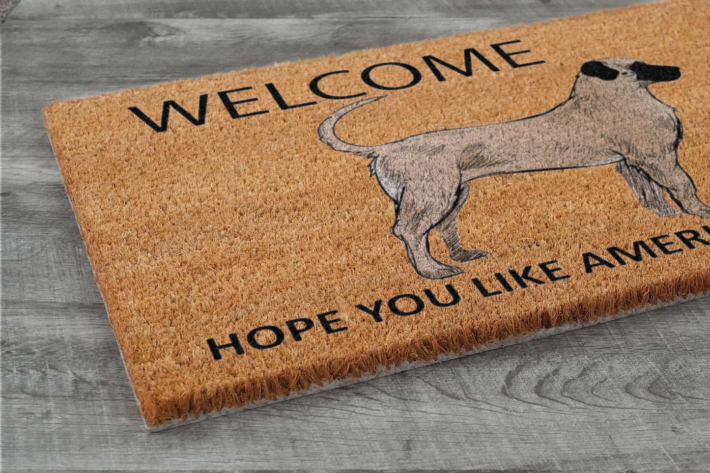 American Mastiffs Door Mat, Welcome American Mastiffs Door Mats, Hope You Like American Mastiffs Coir Door Mats, Outdoor Coir Mat