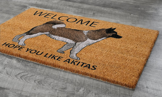 Akitas Door Mat, Welcome Akitas Door Mat Door Mats, Hope You Like Akita Door Mat Coir Door Mats, Akitas Door Mat Outdoor Coir Mat