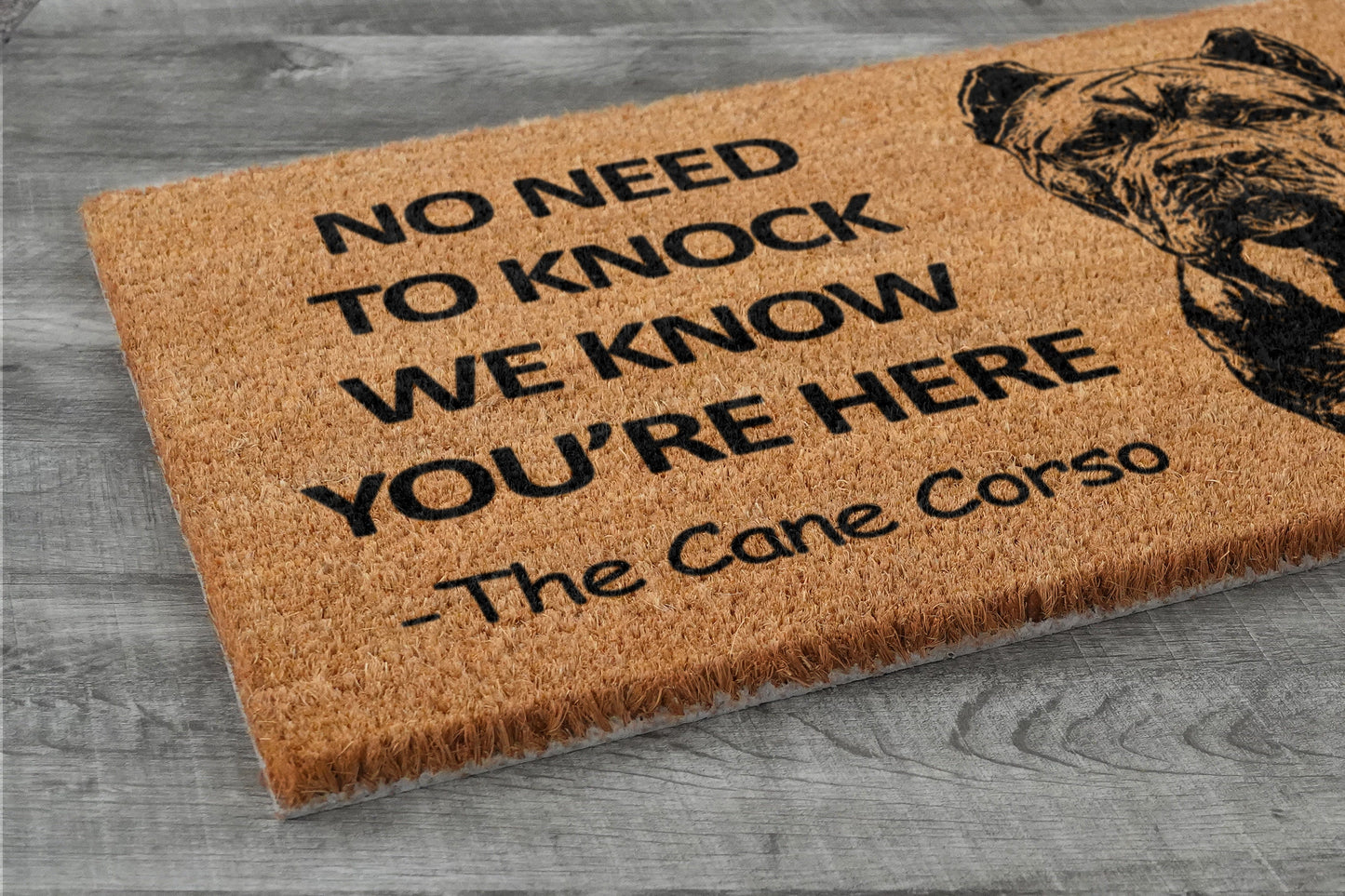 Cane Corso Door Mat, Cane Corso We Know You ARE Here Door Mats, Funny Doormat, Cane Corso Welcome Mats