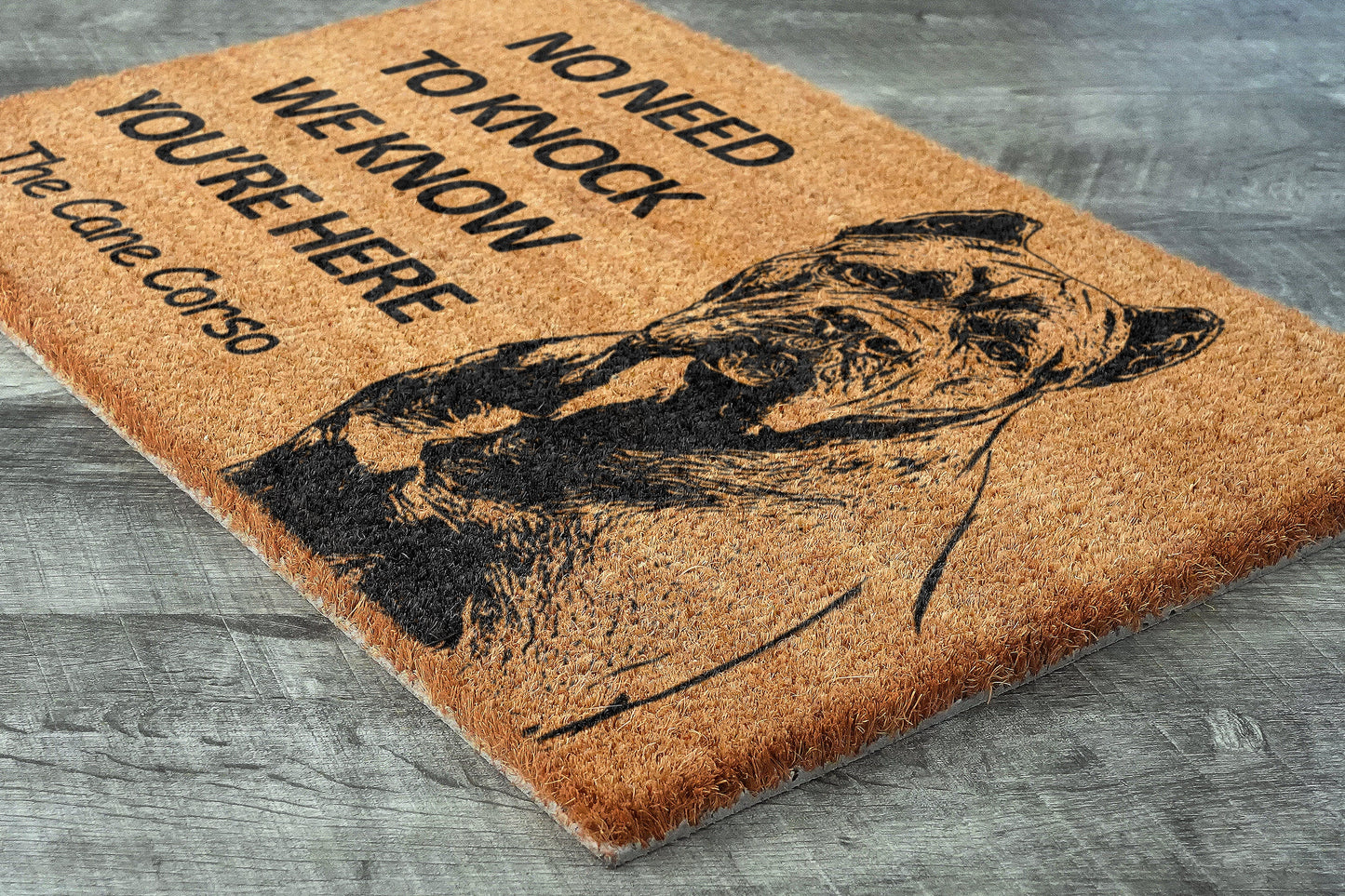 Cane Corso Door Mat, Cane Corso We Know You ARE Here Door Mats, Funny Doormat, Cane Corso Welcome Mats