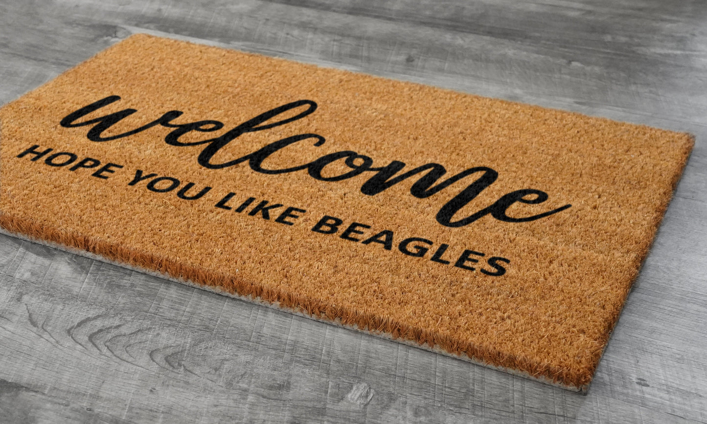 Beagles Home Door Mat, Hope You Like Beagles Door Mats, Funny Doormat, Welcome Beagles Coir Mats