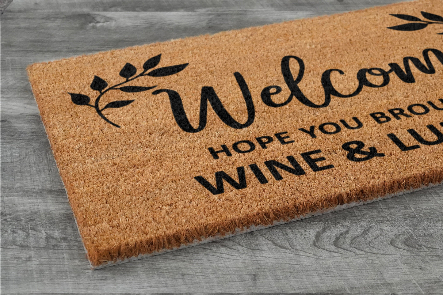 Wine and Lumpia Door Mat, Hope You Brought Wine and Lumpia Door Mats, Funny Wine Doormat, Welcome Mats