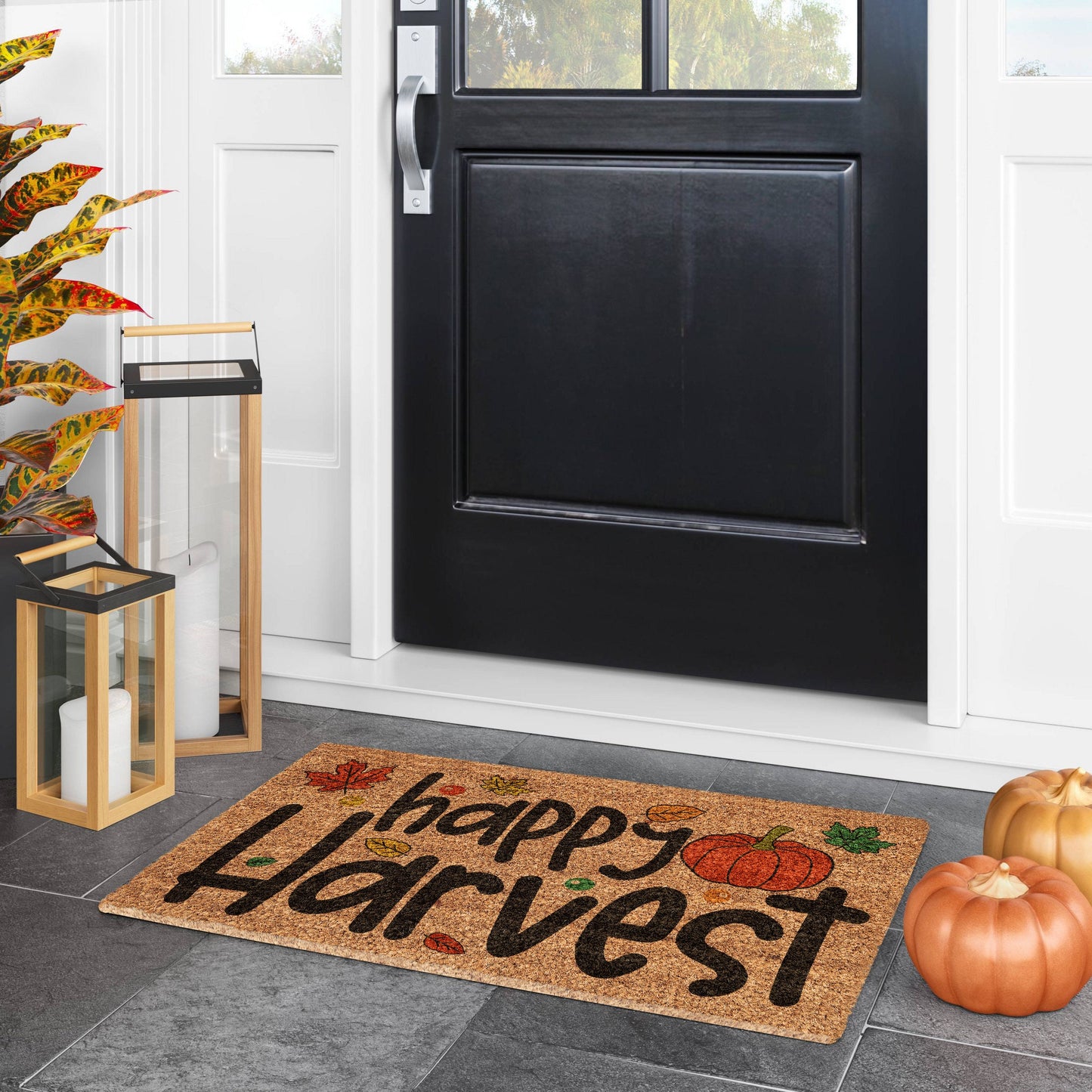 Fall Happy Harvest Mat, Coir Door Mat, Welcome Happy Harvest Mat, Front Door Mat, Outdoor Mats, Funny Doormat, Fall Welcome Mats, Coir Mats