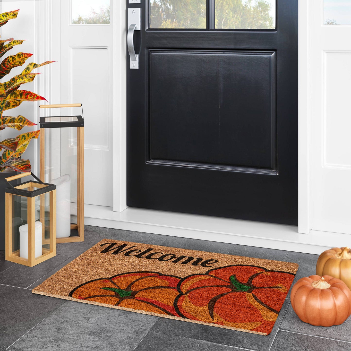 Fall Welcome Pumpkin, Coir Door Mat, Welcome Mat, Front Door Mat, Outdoor Pumpkin Mats, Funny Doormat, Fall Welcome Mats, Coir Mats