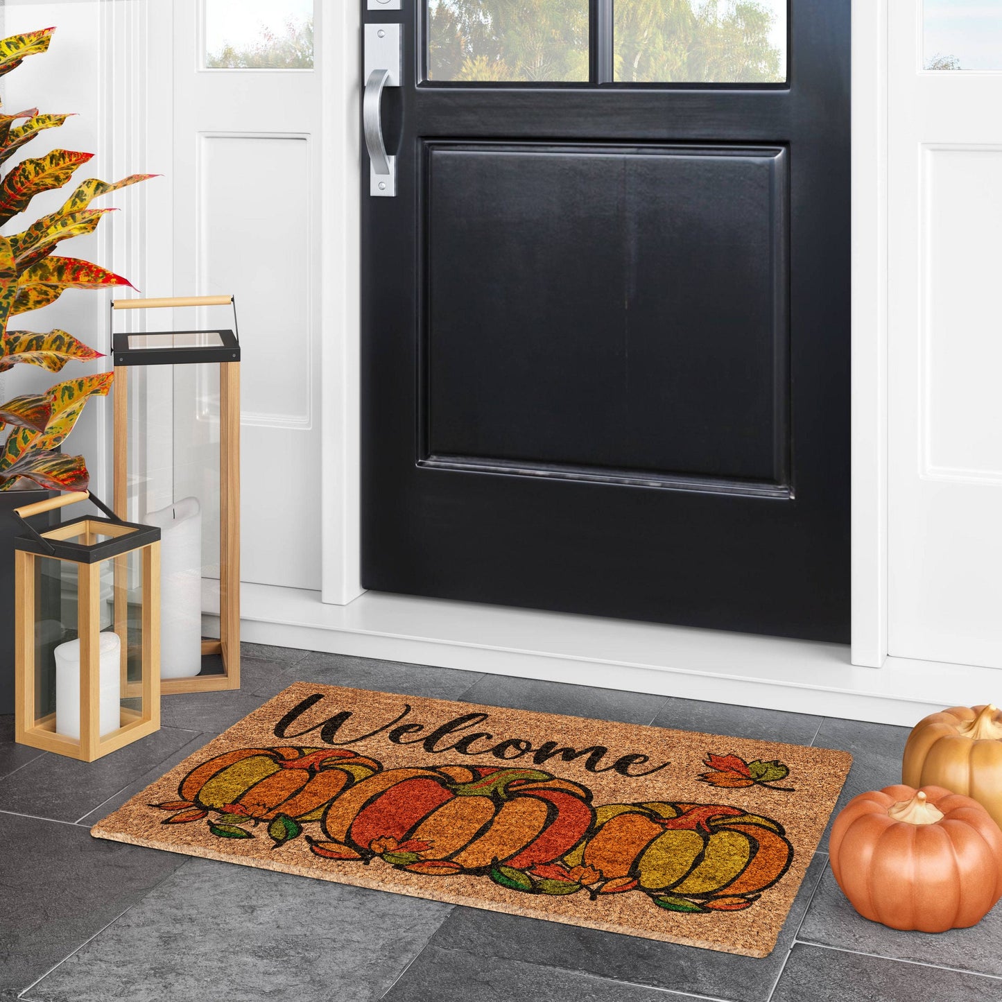 Fall Welcome Pumpkins, Pumpkins Coir Door Mat, Welcome Mat, Front Door Mat, Outdoor Mats, Funny Doormat, Fall Welcome Mats, Coir Mats