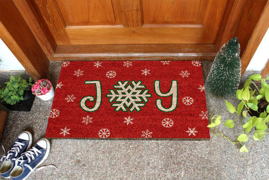 Christmas Joy, Christmas Snow Coir Door Mat, Front Door Mat, Outdoor Mats, Funny Doormat, Welcome Mats, Coir Mats