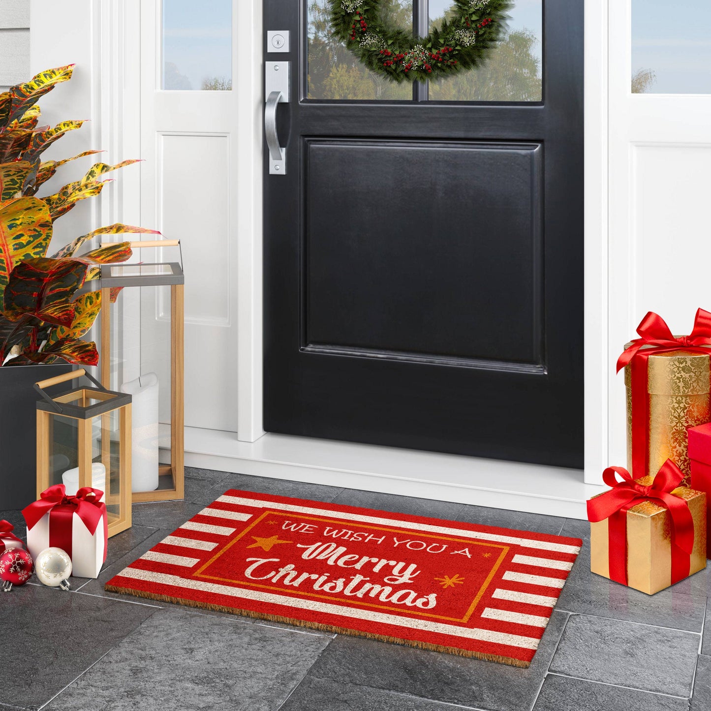 Christmas Door Mat, Merry Christmas, Christmas Snow Coir Door Mat, Front Door Mat, Outdoor Mats, Funny Doormat, Christmas Mats, Coir Mats