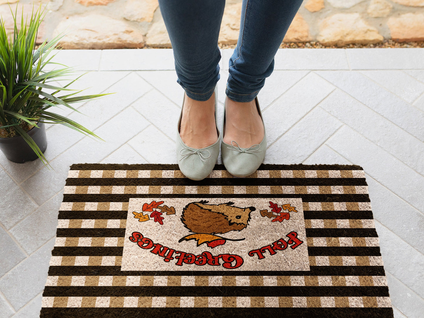 Fall Greetings, Coir Door Mat, Welcome Mat, Front Door Mat, Outdoor Mats, Funny Doormat, Fall Greetings Welcome Mats, Coir Mats