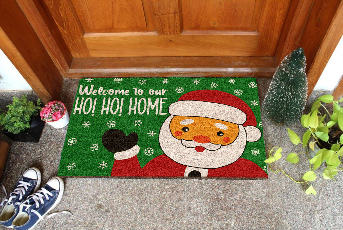 Christmas Welcome To Our Home, Christmas Snow Coir Door Mat, Front Door Mat, Outdoor Mats, Funny Doormat, Welcome Mats, Coir Mats