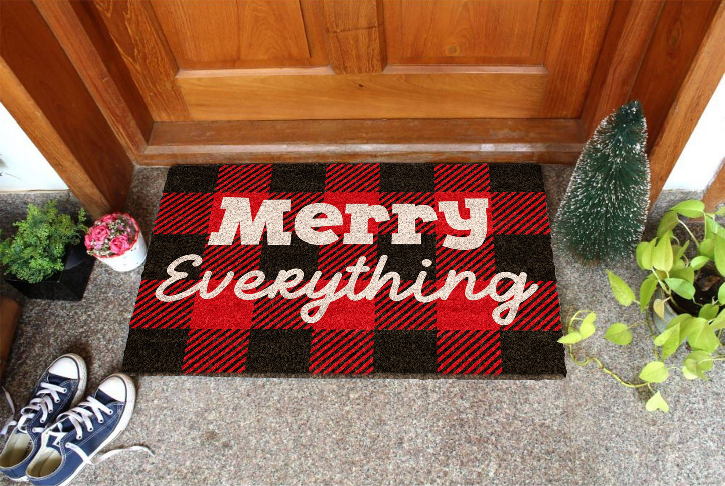 Christmas Merry Everything, Christmas Snow Coir Door Mat, Front Door Mat, Outdoor Mats, Funny Doormat, Welcome Mats, Coir Mats