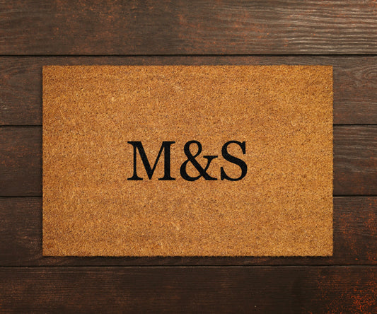 Custom Couple Name Initial Doormat, Custom Family Doormat, Custom Name Initial Doormat, Personalized Initial Door Mat, Custom Mat